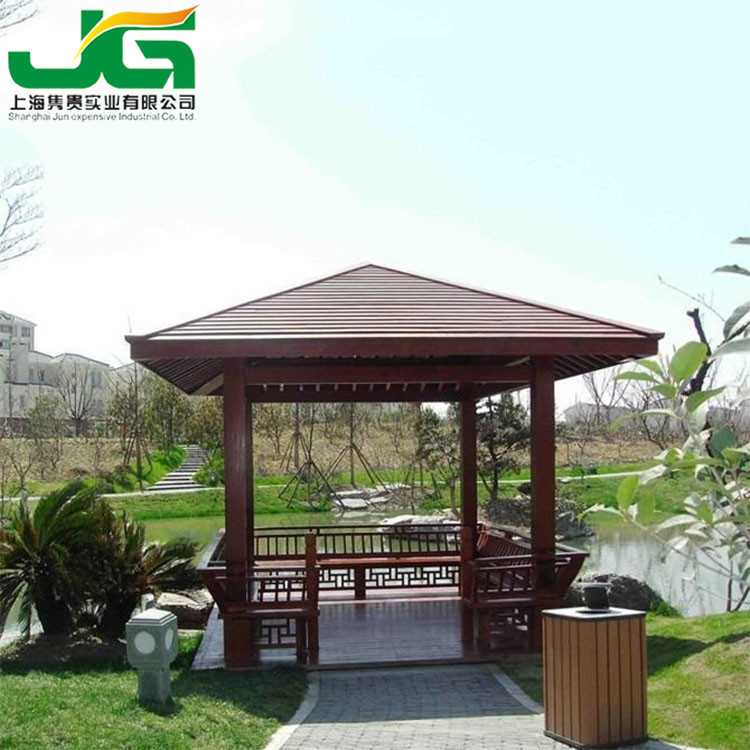防腐木涼亭_園林景觀亭子木質四角亭 碳化防腐木四角仿古 .